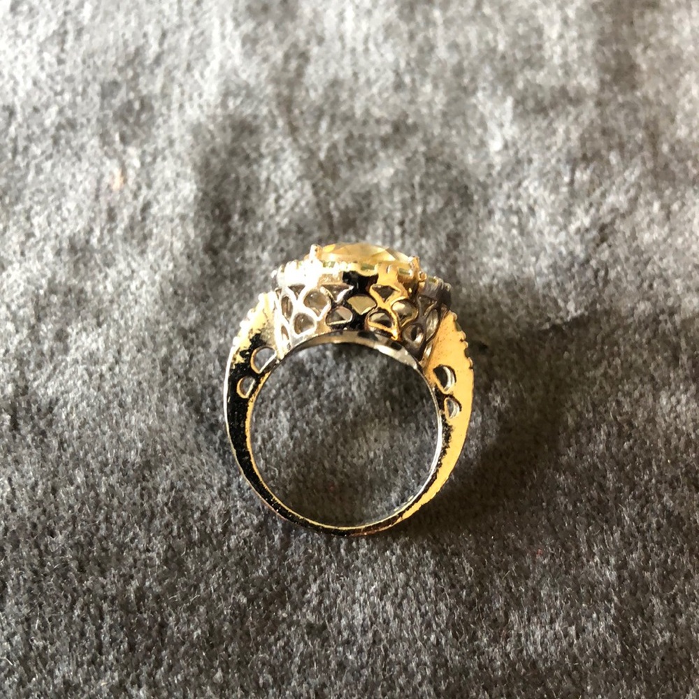 Sterling silver, Peridot, and Topaz Gemstone Ring - Picture 5 of 7